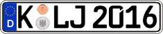 German license plate, Regular plates