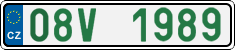 License plate of the Czech Republic, Oldtimers (2001)