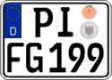German license plate, Regular plates