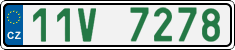 License plate of the Czech Republic, Oldtimers (2001)