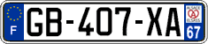 French license plate, SIV (ordinary)