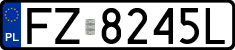 License plates of Poland, Regular car plates