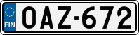 License plate of Finland, Cars