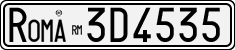 License plate of Italy, Cars (1927 year series)