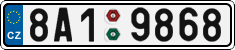 License plate of the Czech Republic, Cars (2001)