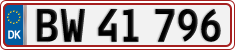 License plate of Denmark, Regular plates