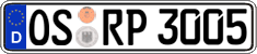 German license plate, Regular plates