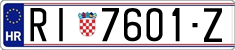 License plate of Croatia, Regular plates
