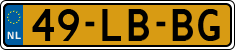 License plate of the Netherlands, Cars