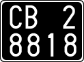 License plate of Italy, Cars (1927 year series)