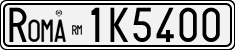 License plate of Italy, Cars (1927 year series)