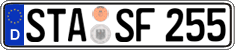 German license plate, Regular plates