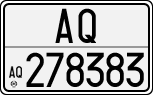 License plate of Italy, Cars (1927 year series)