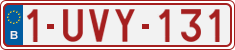 License plate of Belgium, Regular plates (2010)
