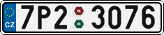 License plate of the Czech Republic, Cars (2001)
