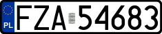 License plates of Poland, Regular car plates