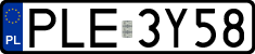 License plates of Poland, Regular car plates