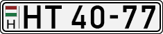 license plates of Hungary, Army (1990)