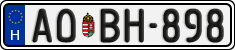 license plates of Hungary, Regular plates (2022)