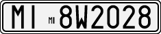 License plate of Italy, Cars (1927 year series)