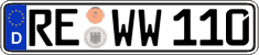 German license plate, Regular plates