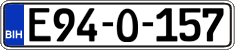 License plate of Bosnia and Herzegovina, Regular plates