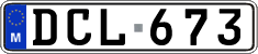 License plate of Malta, Regular plates (ABC 123)