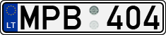 License plate of Lithuania, Cars