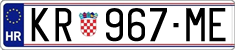 License plate of Croatia, Regular plates