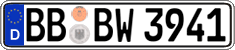 German license plate, Regular plates