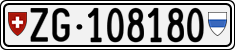 License plate of Switzerland, Cars