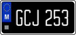 License plate of Malta, Oldtimers (ABC 123)