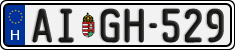 license plates of Hungary, Regular plates (2022)