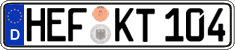 German license plate, Regular plates