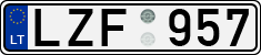 License plate of Lithuania, Cars
