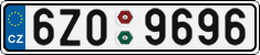 License plate of the Czech Republic, Cars (2001)