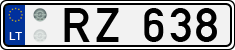 License plate of Lithuania, Trailers