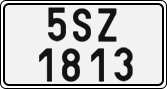 License plate of the Czech Republic, Cars (2001)