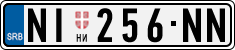 License plate of Serbia, Cars