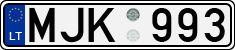 License plate of Lithuania, Cars