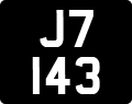 License plate of Jersey, Regular plates (J123456)