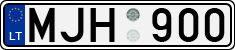 License plate of Lithuania, Cars