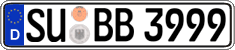 German license plate, Regular plates