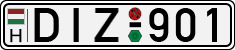 license plates of Hungary, Cars (1990)