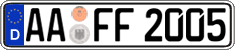 German license plate, Regular plates