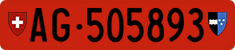 License plate of Switzerland, Cars