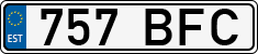 License plate of Estonia, Regular car plates
