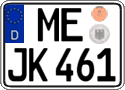 German license plate, Regular plates