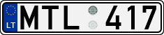 License plate of Lithuania, Cars