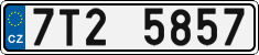 License plate of the Czech Republic, Cars (2001)